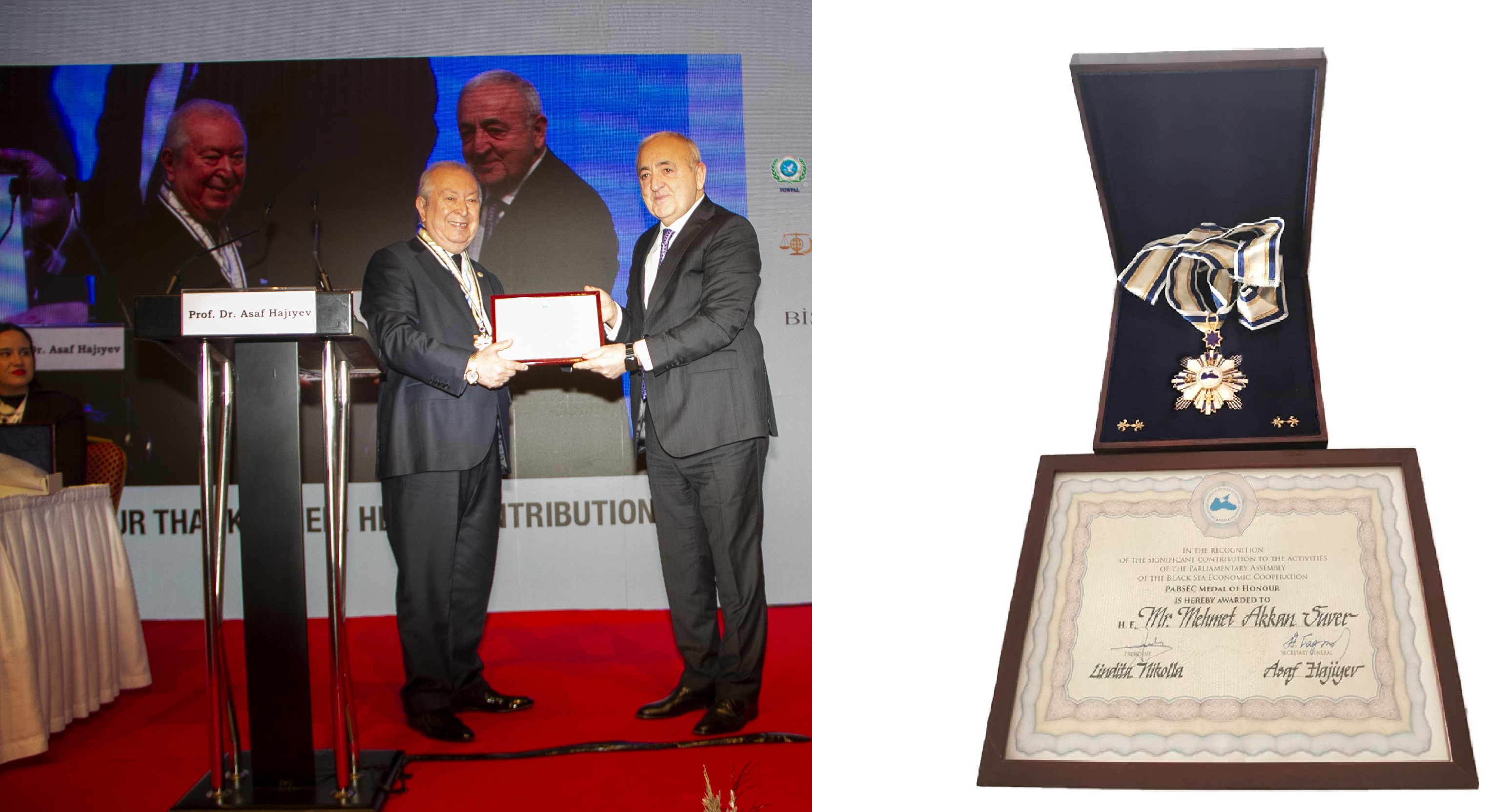 PABSEC medal ceremony at the 27th Eurasian Economic Summit