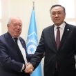 Büyükelçi Ömüraliyev, Dr. Suver’i kabul etti 