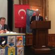 Dr. Akkan Suver Karaköy Rotary Kulübü'nde yaptığı konuşmada Avrasya felsefesini, Balkanları ve temsil ettiği Karadağ'ı anlattı