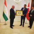 Tacikistan Büyükelçisi Ashrafjon Gulov Marmara Grubu Vakfını kabul etti